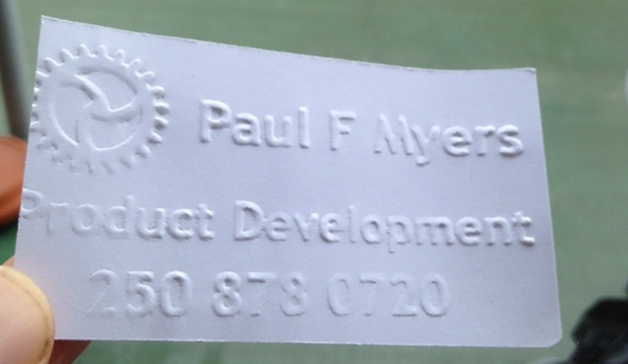 3D打印名片 3D打印壓花機制作另類商務名片