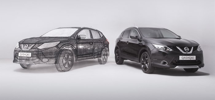 最新(圖/文/視頻)日產(chǎn)造世界首個(gè)最大3D打印筆雕塑 3D素描功力深厚