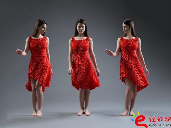 3d打印服裝 升級2.0版3D打印Kinematic Petals連衣裙誕生_3D打印服務公司