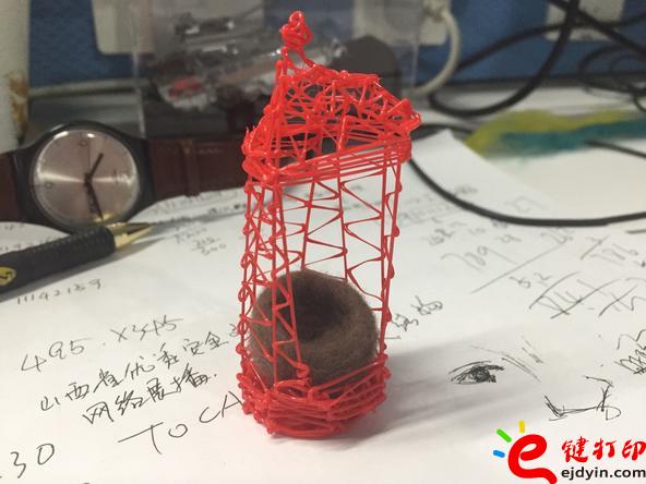 [內(nèi)附美圖]第一次3D打印筆DIY作品之毛氈鳥巢