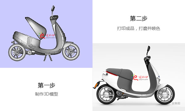 智能電動摩托車3d打印制作流程